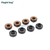 8pcs/set Professional Skateboard Integrated Bearings High speed Long endurance Double rocker Longboard Bearing Accessory AMB260