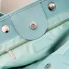 9A Gradient Couny Couleur Real Leather Beach Shoping Sac Embrayage Deauville avec Handle Handle Totes Silver Metal Hardware Matelasse Crossbody Body Sac à main