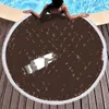 Taile de plage en microfibre simple en microfibre 3D Impression numérique ronde serviette de serviette de serviette de tapis de tapis