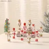 アートアンドクラフト5PCSくるみ割り人形の兵士クリスマスツリーハニンペンダントセット木製人形クリエイティブミニハンディクラフトIFT装飾ホームデコレーションL49