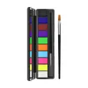 10 couleurs pour le visage Palette Palette d'eau basée sur les peintures à base de maquillage Palette Face Paint Body Painting pour l'école Carnaval Halloween Theatre