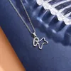 Pendant Necklaces Silver Plated Animal Crystal Lambs Luck SheepClavicle Chain