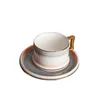 Cups Saucers Creative Pottery Coffee Cup Decoration Japanese Style Cappuccino Latte Vintage Fashion Ceramica Tea And Saucer 50BD