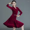 Stage Wear 2024 Style Children's Latin Dance Dress Girls 'Oefening Kleding Online Celebrity Competition Grade examen