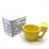 Kubki 300 ml kreatywne ceramiczne kubek do kawy sfałszowany kubek toaletowy Milk Milk Ice Cream Water Zabawne prezenty Talerz przekąsek