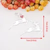 Party Decoration 20 Pieces/Lot Acrylic Christmas Elk Deer Ornament Hanging Taggar Baby Room Decor Anpassade år Dekorationer för hem 7cm