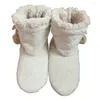 Pantoufles chaussettes de coffre de sol en peluche molle épaissie d'hiver épaissie hiver mâle femelle chaussures intérieures à froid à l'épreuve