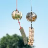 Japonês Sakura Wind Chime Glass Cherry Blossom Wind Chimes Kawaii Decor Decor Door Cinela para entrada em casa Quenters externos rolinhos