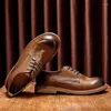 Casual Shoes Spring/Autumn Fashion High Quality Men Dress Genuine Leather Lace-Up Luxury Lofers Derby Work