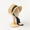 Sun Hat For Children Outdoor Activity Chin Stem Justera Straw Hat Girls Raffia Sun Cap Summer Beach Seashore 240401