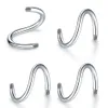 50 -stcs/lot staal 14 g spirst twist as vervanging piercings voor neus lip tong oorrang wenkbrauw piercings sieraden accessoires