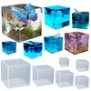 3D Cube UV Resin Molds Diy sieraden hanger tafelblad ornament ambachten kristallen siliconenvormen voor epoxyhars sieraden maken gereedschap