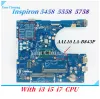 Moederbord cn0xcfxd aal10 lab843p mainboard voor dell inspiron 5458 5558 5758 laptop moederbord met i3 i5 i7 cpu uma ddr3l 100% werk