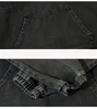 Retro High Street Design Lavar jeans velho de jeans de tamanho grande de tamanho personalizado