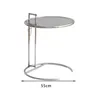 エンドテーブルソファサイドテーブルソファベッドルームリビングルーム透明リフトコーヒーテーブルガラスソファテーブル用の金属スナックテーブル