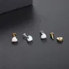 1PC Titanium Claw Opal Heart Coldings Labret Lip Stud 16G Wewnętrzny nici Chrząstka Ucha Tragus Helis przeszywające Kobiety Biżuteria