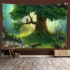 Magic Forest Dream Castle Abstract Art Background Tapestry Furniture Decorative Wall Cloth