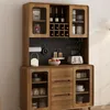 Armoires à vin de rangement en bois Affichage des liqueurs de cuisine armoires à vin mur High Botelero Vino meuble européen QF50jg