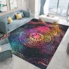 Schwarz-Rot-Mandala Blume Wohnzimmer Teppich Korridor Stufen nicht rutschfloor matte Haus Wohnzimmer Kinder Kriechen Teppiche