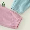 Calça calças amila bebê 2023 verão novo animal fofo modelagem de cor sólida cor fina antimossquito calças crianças meninos roupas de meninas 06y