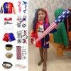 Kids Girls Harley Suicide Costumes Cosplay Quinn Squad Jacket Pants Monster T-Shirt Sets Children's Day Party Clothes