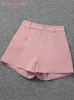 Aelegantmis Office Lady Solid Shorts for Women Summer 5 Y2K Lose Short Pants Eleganckie koreańskie modne szorty 240407