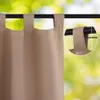 Ryb Home Outdoor Emperproof Curtain Tab Top Therm Isulater Blackout Ridle Drape for Patio Garden Front Porch Gazebo