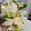Fiori decorativi 220 cm a spago leggero a led artificiale fiore di ciliegio giardinaggio accessori per la casa per matrimoni