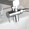 Séparateur de robinet d'eau à double usage Double eau 1 dans 2 angle de vadrouille Pool Washing Machine robinet doubles commutateurs F1FB