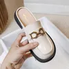 Top baotou demi-pantoufles tongs pour femmes pour femmes suintements plats basses chaussures femmes sandales sandles talons fenty glisses 240228