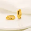 Dingle örhängen kvinnors smycken klassiska 14k guldpläterade modehoppörhängen. U Circle Coquetas Oro Laminado