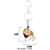 Tornari Weveni Acrilico Originale Walking Lion Key Chains Keychain Bag Jungle Animal Belielli per donne RAGAZZA DEFFACHI FEMMILE REGALO