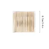 Jednorazowe sztućce 100pcs Bamboo mini widelca deser owoc