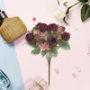 Dekorative Blumen im Freien gefälschte elegante künstliche Rosenzweig mit 6 Köpfen für Home Wedding Party Decor Kunst Seiden innen stilvoll