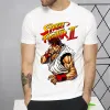 Streetwear tops Street Fighter T-shirts Hip Hop Funny Print Tshirt Żadne naruszenia parkingów zostaną zniszczone