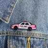 Police Car Police rose blanc mignon personnalité spéciale marée nouvelle broche Créative Creative Cartoon Denim Badge3840843