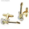 Clip Clips Hawson Brand Bijoux Cuffers de poignet Tip Pin Set Guitar Thème 1 Ensemble de boucles de pointe et de clips à cravate Fashion Mens Accessoires Y240411