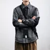 Giacche da uomo autunno inverno camicia a quadri di lana in lana in moda abiti maschile levigatura addensato giacca a maniche lunghe vintage sciolte