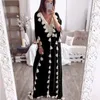 Ubranie etniczne arabski islamski Dubai Kaftan Abaya Bliski wschód muzułmańska marokańska sukienka Indonesia Turcja Elegancka swobodna szata femme