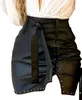女性用スカートPUレザースリットビーズ縛られたディテールミニスキニースカート女性ボトムY2K衣服韓国セクシーショート