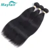 Straight Human Hair Bundles Brazilian Weave Natural Black 100% Remy 134 Piece 240401