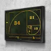 Poster a spirale Fibonacci Scienza unica matematica Golden Ratio Golden Super Engineering Tela Painting for Ingegnere Study Room Decorazioni per la casa