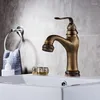 Robinets de lavabo de salle de bain robinets de bassin Antique Brass Water Bilker Tap Luxury Jade Wash Taps