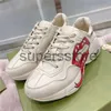 Designer skor lyxiga ryton sneakers elfenben vit våg mun sneaker beige vintage chaussures mode skor beige casual sko sneaker toppkvalitet