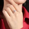Cluster anneaux leclat 1ct coeur coeur coupé la bague de fiançailles Moisanite pour les femmes GRA 925 Band de diamant plaqué en argent sterling juif juif