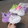 Sneakers Girls Shoes Summer Dad Mesh Breattable New Childrens Casual Sports för våren och hösten 2023 Äldre barn H240411
