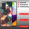 Jurchen Silicone Phone Case pour Xiaomi Redmi 4x 4a Mi Note 10 11 10S 11S 11T Pro Plus 5G Marble Texture Géométrique Printing Cover