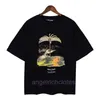 Vêtements de créateurs haut de gamme pour PAA Angles Brand de mode Coconut Tree Printing T-shirt à manches courtes pour hommes et femmes High Street Malf manche avec des étiquettes originales de 1: 1