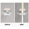 الخطافات ABS Mop Clip Broom Storage Hanger Multifunsive Brush Holder Pander Pan Pain Soap Soap Soap Strong Rack Hook