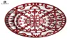 Keramisk platta handmålad röd konst Creative Round ins stil Tabellery H Dinner Plates Set Charger Plates for Wedding Pasta3195453